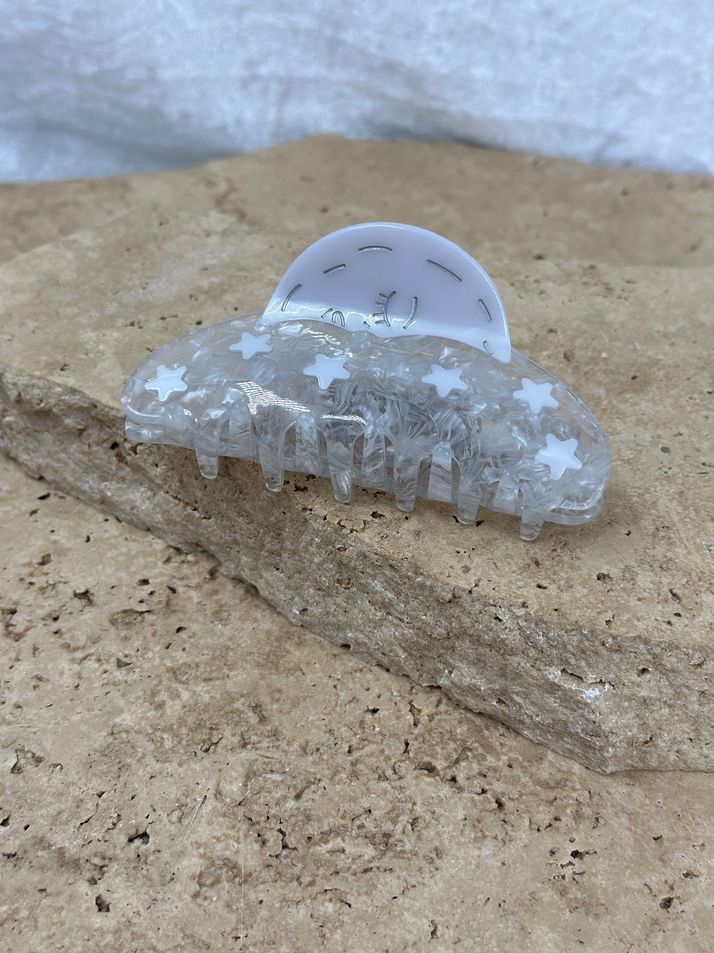 Silver Moon Hair Clip