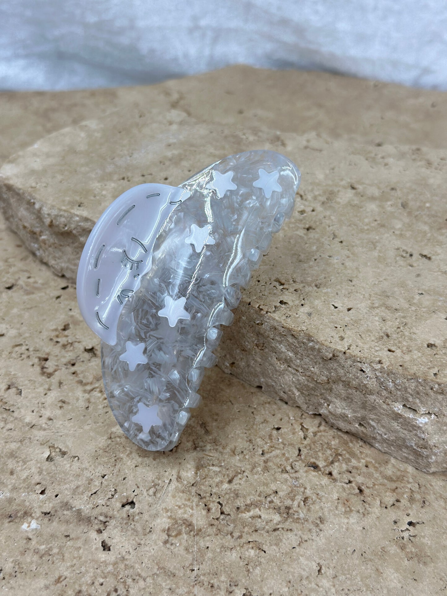 Silver Moon Hair Clip