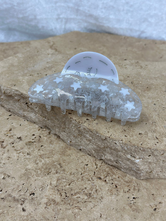 Silver Moon Hair Clip